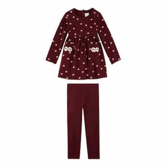 Koala Kids Kids' 4-piece Set Heart Print - Picture 3 of 5